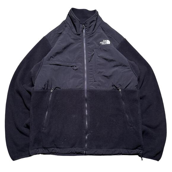 The North Face Jacket Men's Sz M Black Denali Polartec Full Zip Fleece Flaw - Picture 1 of 7